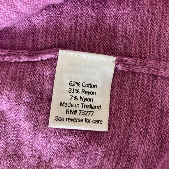 New Croft & Barrow Pink Orchid Open Front Knit Lightweight Cardigan Women’s XXL - Picture 7 of 9